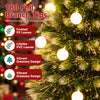 5 FT artificial fir Christmas tree with 180 full branch tips, frosted PE leaves, and 28 warm white LED lights for festive decor.