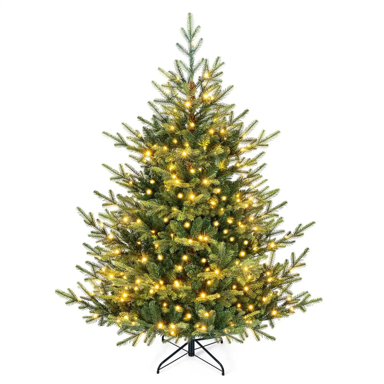 Costway Pre-Lit Artificial Christmas Tree Warm White LED 84681938 New