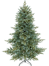 5 FT pre-lit artificial Christmas tree with 260 warm white LED lights and blue-green tones for a festive ambiance.