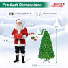 5 FT pre-lit artificial Christmas tree with green snow flocking, featuring warm white LED lights and gloves included for installation.