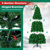 5 FT pre-lit artificial Christmas tree features green snow flocking, dense branches, and a 3-section structure for easy assembly.
