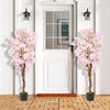 5 FT Tall Artificial Cherry Blossom Tree with Pink Flowers-2 Pack - Gallery View 1 of 10