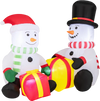 5 Feet 2 Cute Blow-up Snowman Christmas Inflatables with Gift Boxes