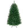 5 feet artificial fir Christmas tree with 600 branch tips, PVC material, and a solid iron base for stability and durability.