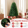 5 feet artificial fir Christmas tree made of 100% PVC material with 600 branch tips for a realistic festive atmosphere.