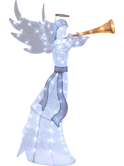 Costway 5' Christmas Angel 100 LED Lights Ground Stakes 52789314 New