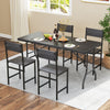 Folding picnic table with wood grain HDPE tabletop, accommodating 4-6 people, ideal for indoor and outdoor use.