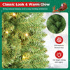 5-foot pre-lit artificial fir pencil Christmas tree with 150 warm LED lights and 300 realistic branch tips for festive decor.