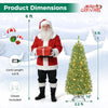 5-foot PVC hinged pre-lit artificial fir pencil Christmas tree with 150 LED lights, ideal for compact spaces and festive decor.
