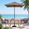5 Feet Patio Square Market Table Umbrella Shelter with 4 Sturdy Ribs - Gallery View 2 of 10