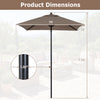 5 Feet Patio Square Market Table Umbrella Shelter with 4 Sturdy Ribs - Gallery View 5 of 10