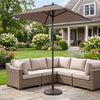 5 Feet Patio Square Market Table Umbrella Shelter with 4 Sturdy Ribs - Gallery View 6 of 10
