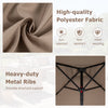 5 Feet Patio Square Market Table Umbrella Shelter with 4 Sturdy Ribs - Gallery View 8 of 10