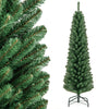 Close-up view of the lush branch tips of a 5-foot Pencil Christmas Tree, showcasing its fireproof PVC material and.