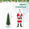 5-foot pencil Christmas tree with 295 branch tips and upgraded metal stand, perfect for home or office holiday decor.