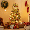 5 Feet Pre-Lit Artificial Christmas Tree with 8 Modes LED Lights with Berries - Gallery View 1 of 11
