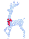 5 Feet Pre-Lit Christmas Reindeer with 100 LED Lights