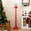 5 Ft red musical Christmas street lamp converts from floor lamp to tabletop lantern, creating versatile holiday decor.