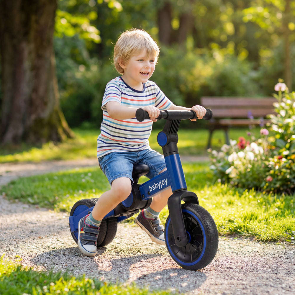 5-In-1 Toddler Bike Kids Balance Bike with Removable Pedals-Blue - Gallery View 1 of 10