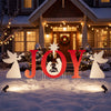 5 PCS JOY Nativity Christmas Yard Sign Set with Angels for Garden-Red - Gallery View 1 of 11