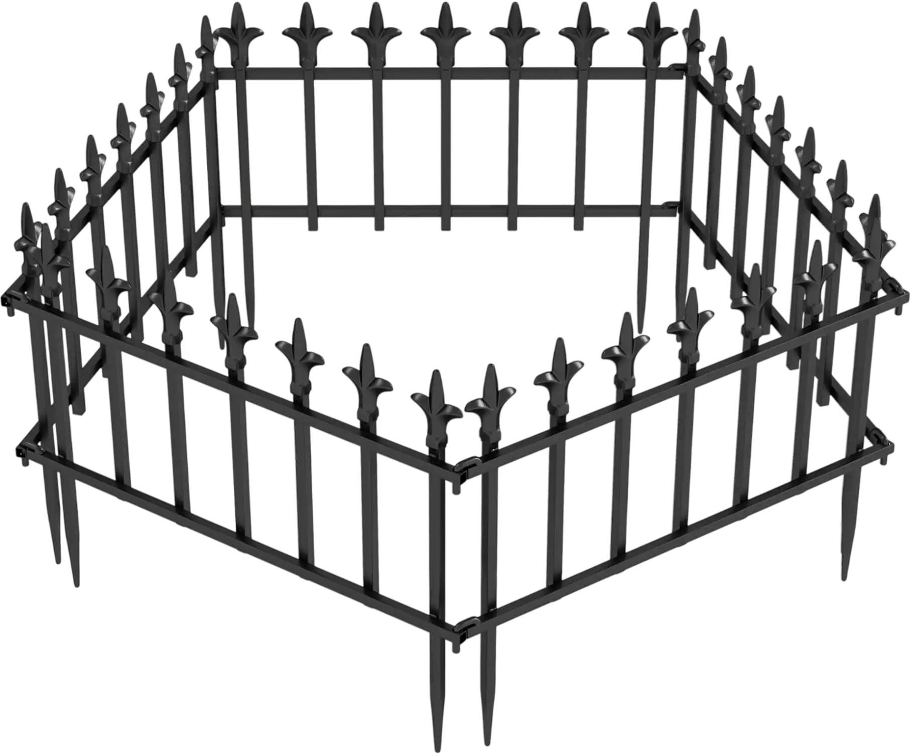 Costway Decorative Metal Garden Fence No Dig Landscape Fencing 21754122 New