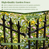 Decorative metal garden fence with fleur-de-lis finials, sturdy powder-coated frame, ideal for lawn and flower bed.