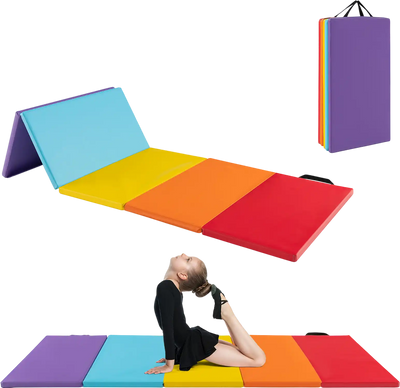 Costway 5-Panel Folding Gymnastics Training Mat for Kids 45817296 New
