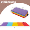 5-panel folding gymnastics mat in vibrant colors, featuring waterproof PU leather and thick EPE foam, ideal for kids'.