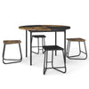5-piece dining set featuring a 47-inch round table with 4 contrasting stools, perfect for small spaces and easy to.