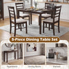 5-Piece Dining Table Set for 4 with Upholstered Chairs for Small Space and Dining Room - Gallery View 10 of 11
