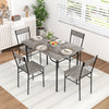 5-Piece Dining Table Set for 4 with Kitchen Table and 4 Dining Chairs-Gray - Gallery View 1 of 10