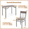 5-piece dining table set featuring a gray veneered table and 4 sturdy chairs, ideal for family gatherings in small.