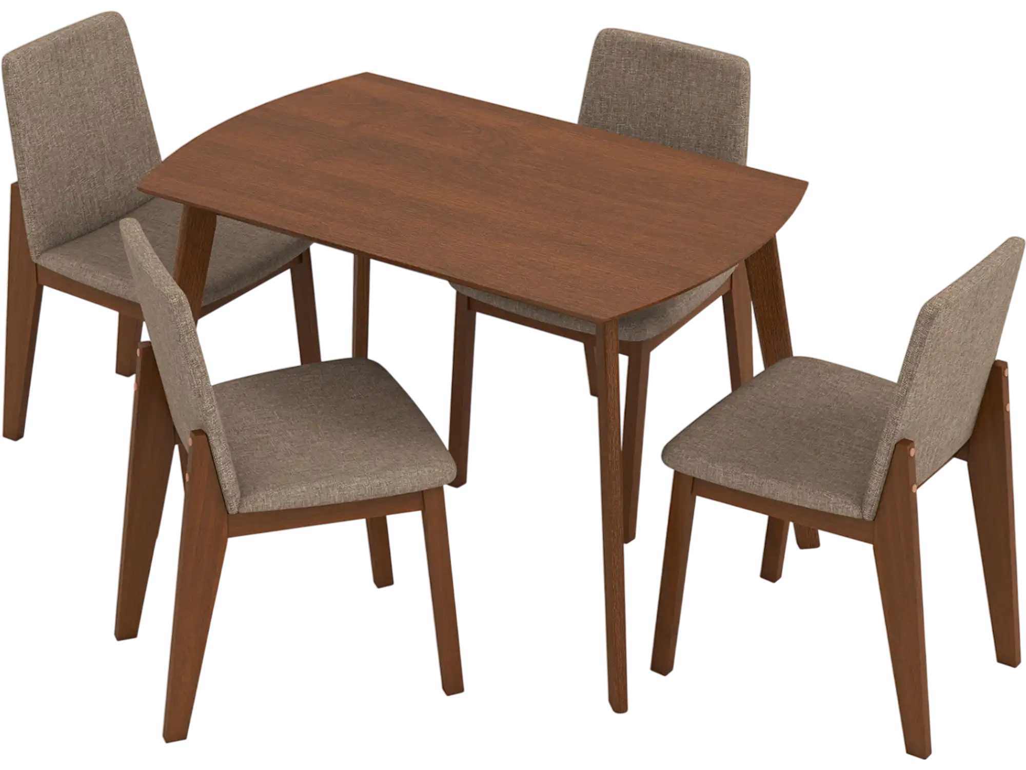 Costway 5-Piece Kitchen Dining Table & Upholstered Chairs Set for 4 37838518 New