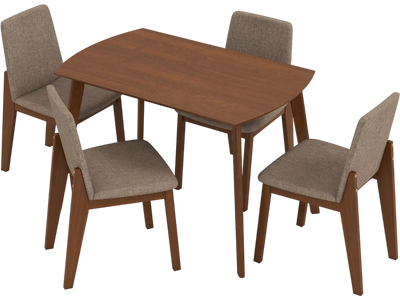 Costway 5-Piece Kitchen Dining Table & Upholstered Chairs Set for 4 37838518 New