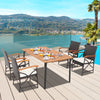 5/7-Piece Outdoor Dining Set with Acacia Wood Table-4-5 Pieces - Gallery View 1 of 9