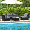 5 Piece Outdoor Furniture Set with Solid Tabletop and Soft Cushions-Gray - Gallery View 1 of 9