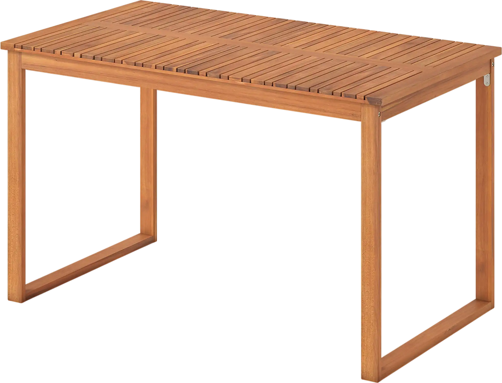 Outdoor Acacia Wood Dining Table with Slatted Tabletop for Garden