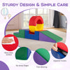 Colorful 5-piece kids climbing toy set with PU leather cover, featuring wipe-clean surfaces and safe, sturdy design for.