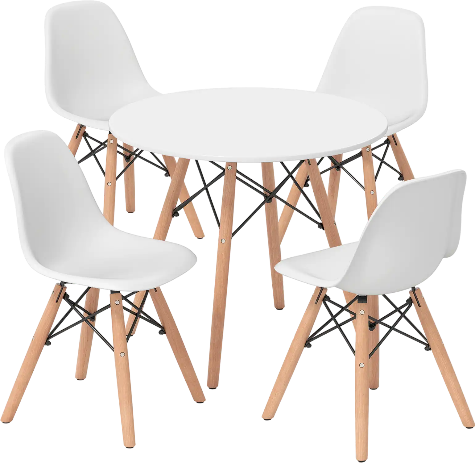 Costway 5-Piece Kids Table & 4 Armless Chairs Colorful Set 85496271 New