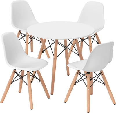 Costway 5-Piece Kids Colorful Table & 4 Armless Chairs Set 85496271 New