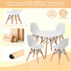 5-piece kids table and chairs set with solid beech wood legs, ergonomic design, and non-slip foot pads for safety.