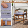 Cushion with zippered cover and hook and loop fastener for the 5-piece patio dining set, enhancing comfort and support.