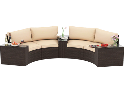 Costway 5-Pc Patio Furniture Outdoor Sectional Sofa Set 572394681 New
