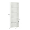 5-shelf white storage bookcase with modern design, supporting up to 45 lbs per shelf, ideal for versatile display and.