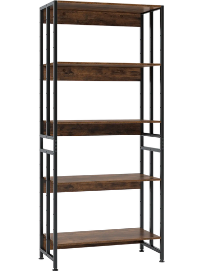 Costway 5-Tier Adjustable Tiltable Bookshelf Bookcase 641375829 New