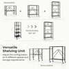5-tier foldable storage shelf with wheels, adjustable from 19.5" to 30", ideal for versatile home organization.
