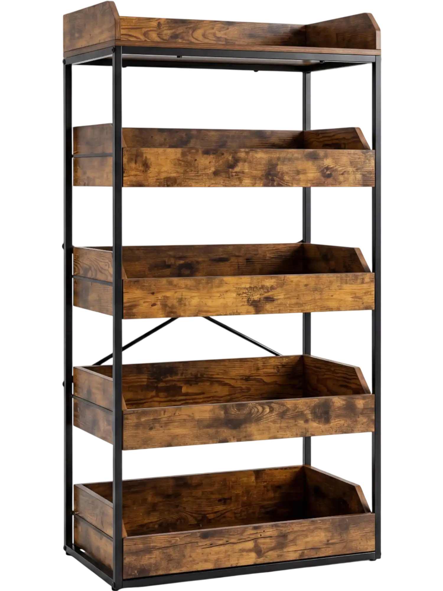 Costway 5-Tier Food Storage Rack w/ 4 Pull-Out Drawers Adjustable Feet 42414048 New