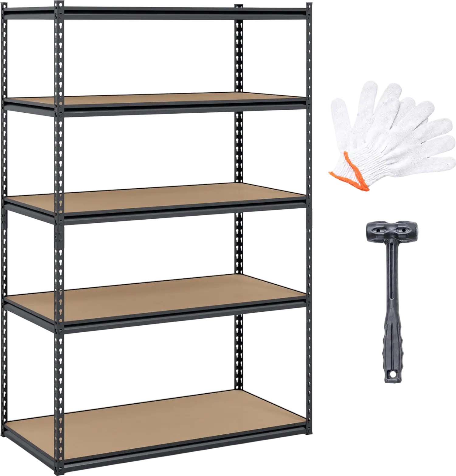 Costway 5-Tier Heavy Duty Adjustable Garage Shelving Utility Rack 61292845 New