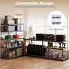 5-tier garage shelving unit with adjustable shelves, heavy-duty metal frame, and convertible design for versatile.