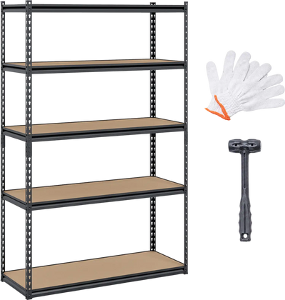 Costway 5-Tier Garage Shelving Unit Warehouse Basement Storage Rack 35559039 New